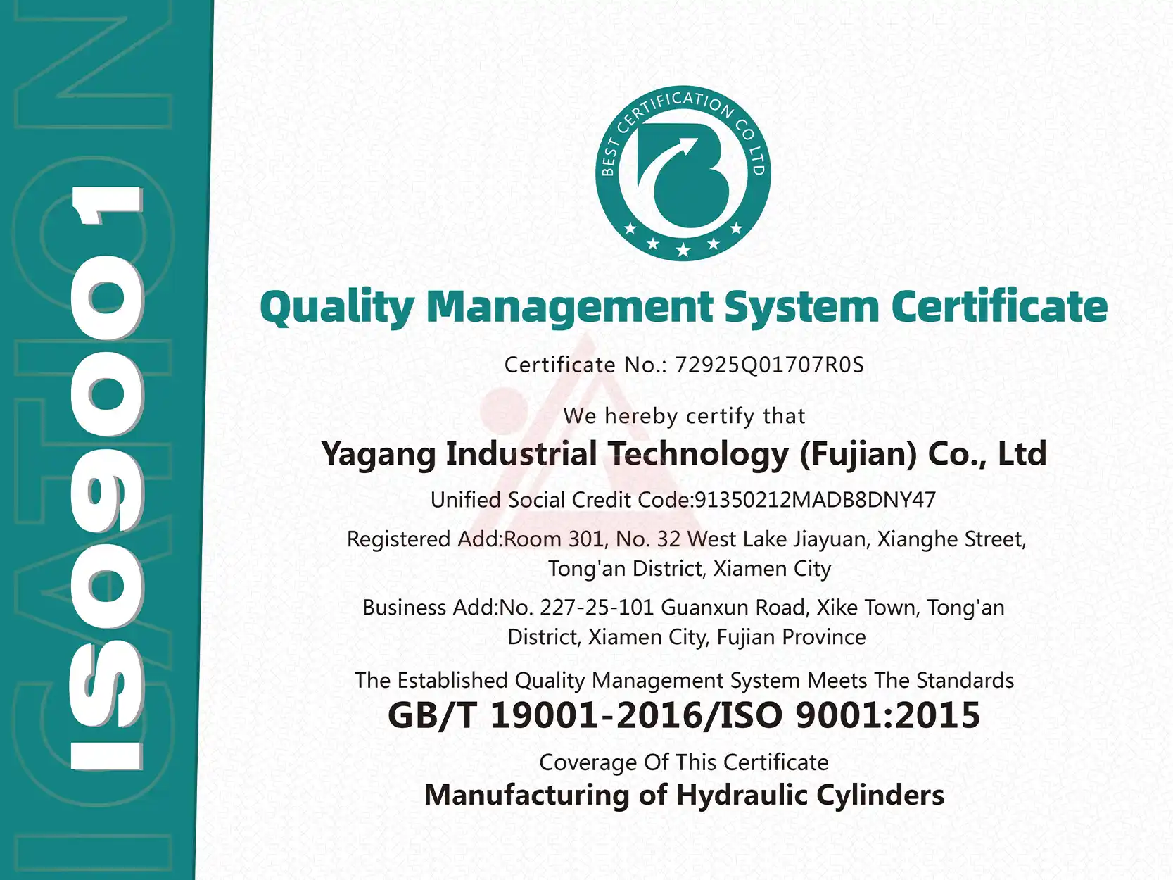 What Certifications Should Hydraulic Cylinder Manufacturers Have?