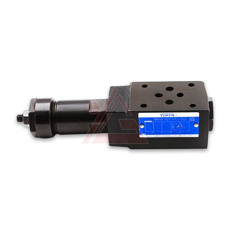 YUKEN MJP-01 stackable pressure switch monitors pressure & triggers contacts at set point. Modular design reduces piping, leaks, vibration, noise.