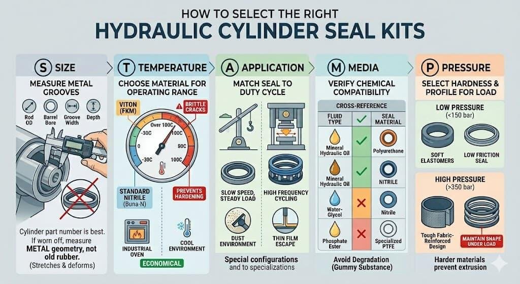 How to Select the Right Hydraulic Cylinder Seal Kits